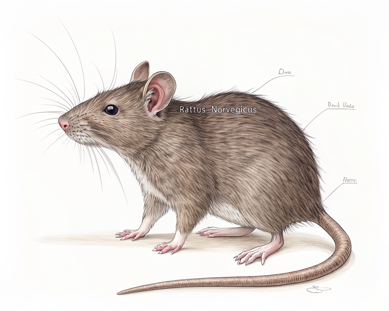 Anatomie du rat brun